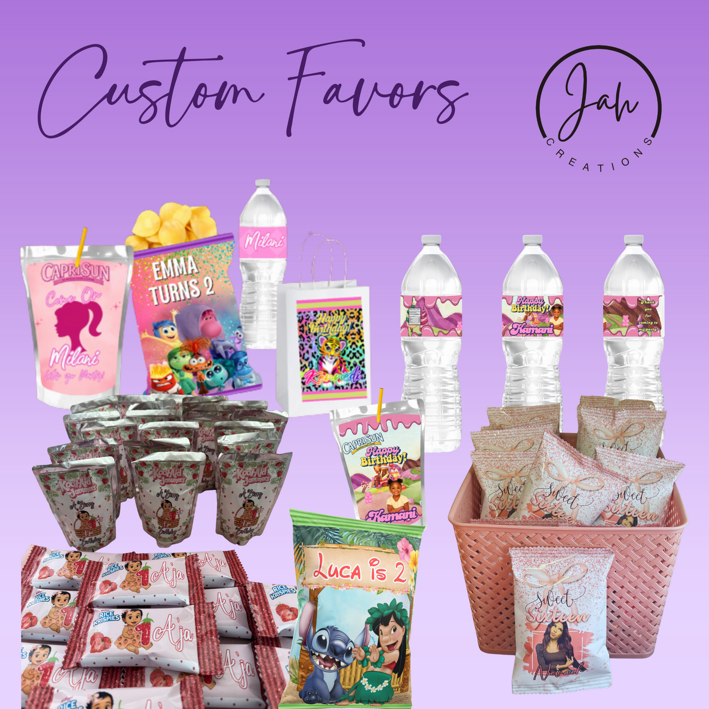 Custom Party Favors - Filled and Unfilled (Labels Only)