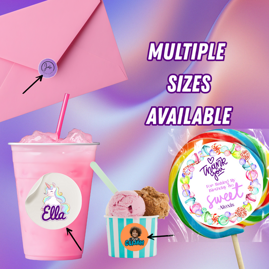 Custom Stickers - ROUND - Set of 12