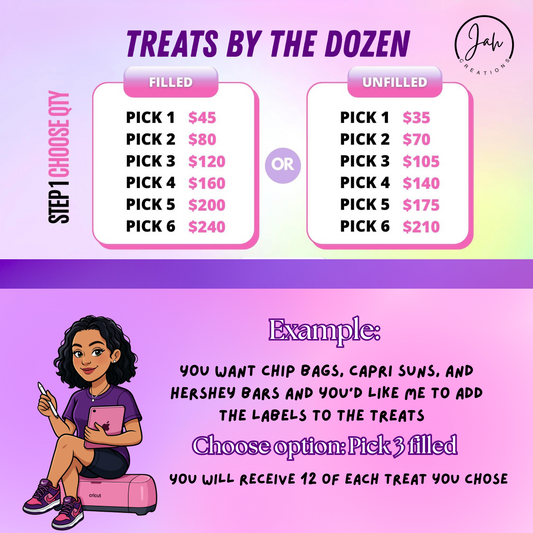 Custom Party Favors - Filled and Unfilled (Labels Only)